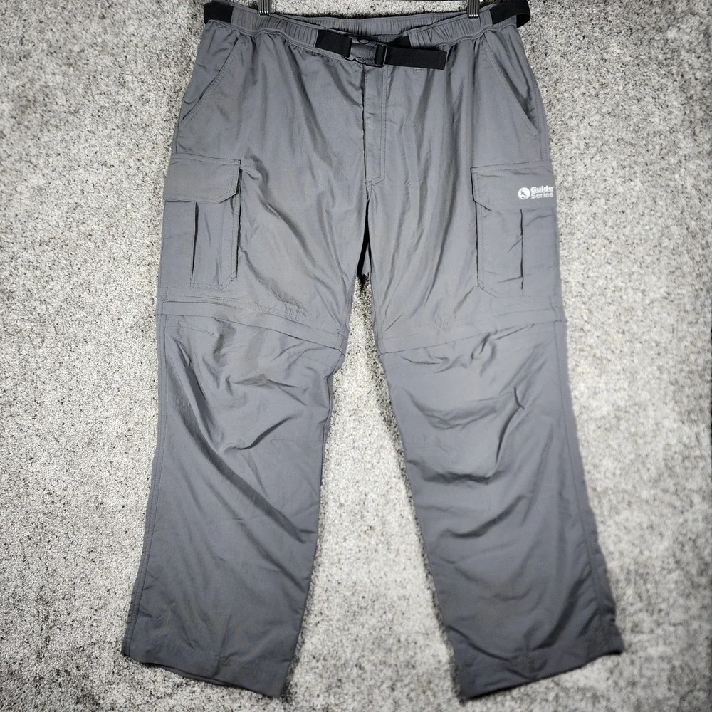 Gander Mountain Cargo Pants Mens L/30 Gray Convertible Zip Off Hiking Never Worn